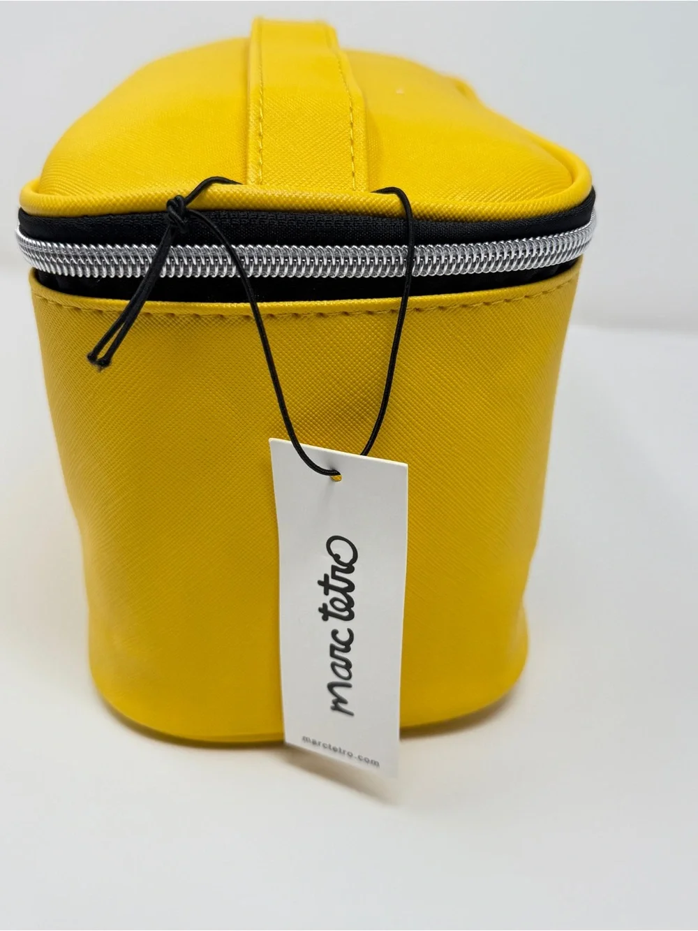 Marc Tetro Boston Terrier Rectangle Makeup Cosmetic Zipper Train Case Yellow NEW
